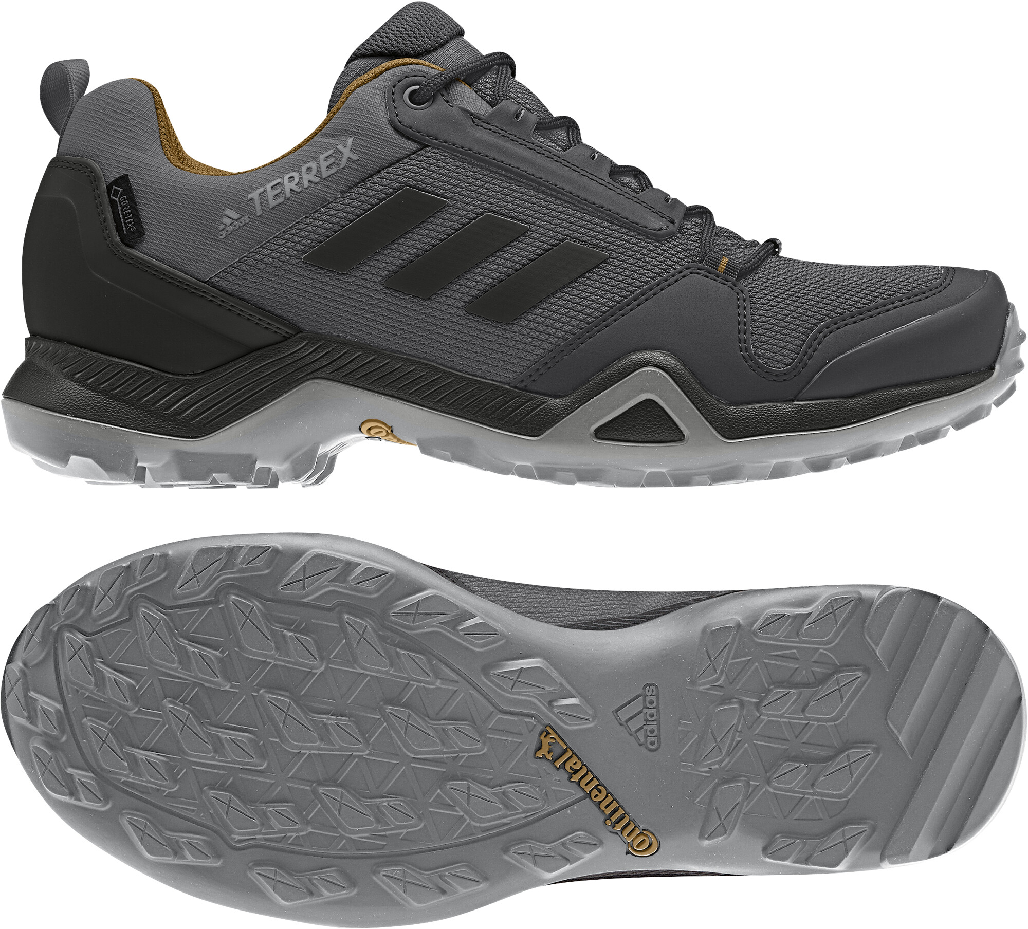 adidas TERREX AX3 GTX Shoes Men grey five/core black/mesa at Addnature ...
